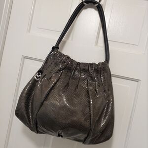 Brighton Breelan Snakeprint Hobo Style Shoulder Bag